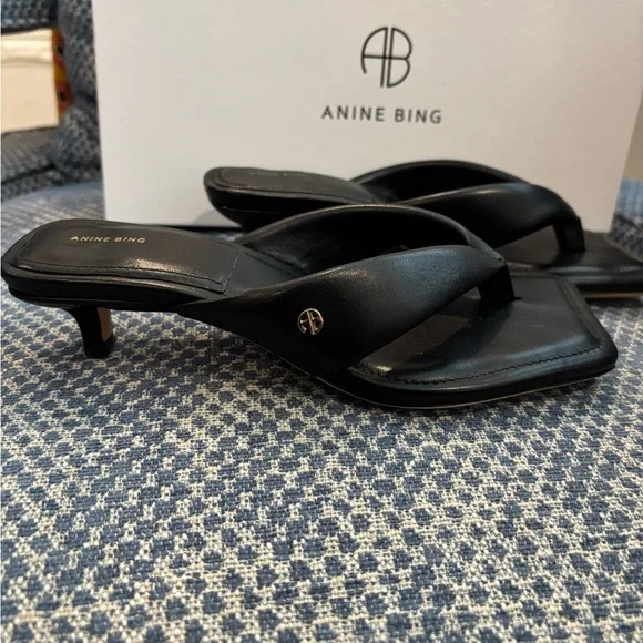 Anine Bing Black Viola Kitten Heel Black 37
